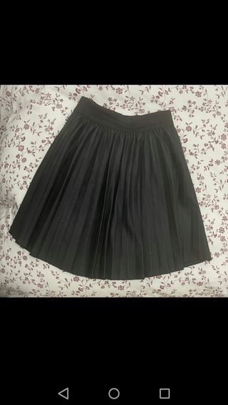 Falda tablas polipiel negra