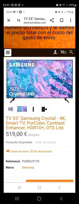TV SAMSUNG 55"