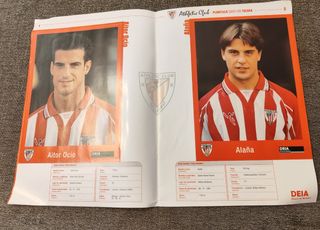 Plantilla Athletic en Cromos grandes