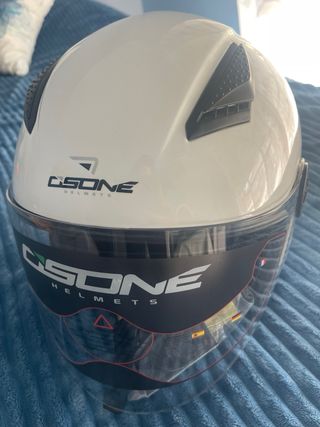 Casco moto blanco