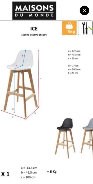 Taburete maisons du monde