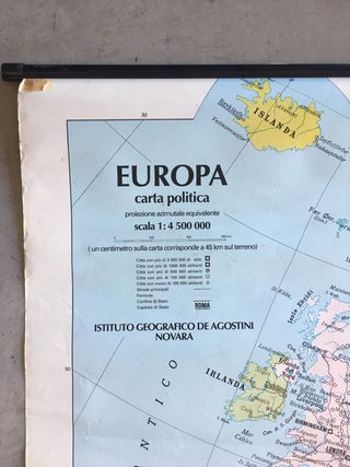Mappa da parete Europa fisica / politica 1995