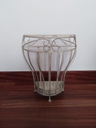 Paragüero metálico blanco