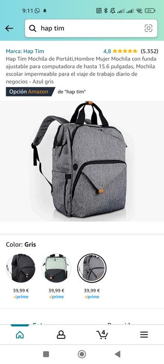 Mochila ordenador portatil