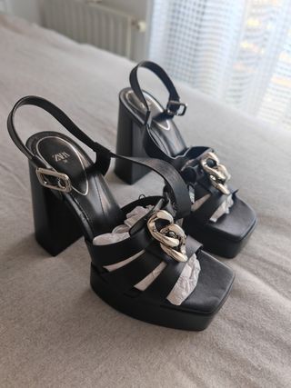 Sandalias negras Zara número 38