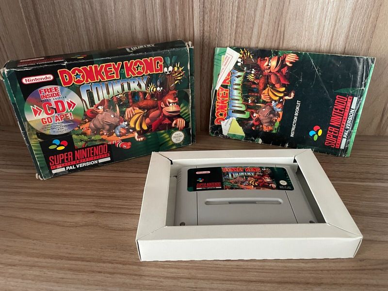 Imagen de Donkey Kong Country, SNES, UKV PAL, en caja completa
