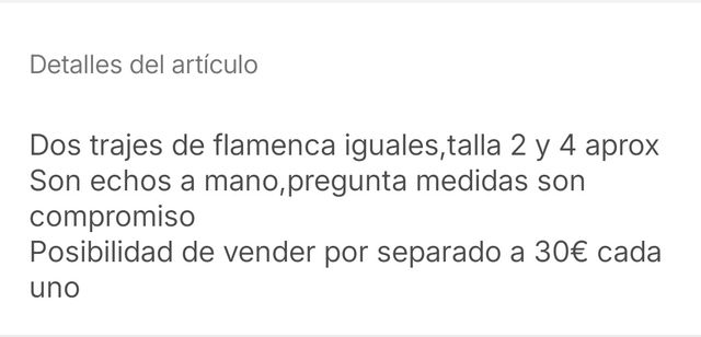 2 Trajes flamenca niña