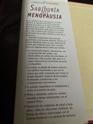 Libro: la sabiduría de la menopausia