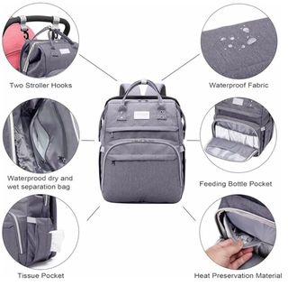 Bolso mochila cambiador bebé