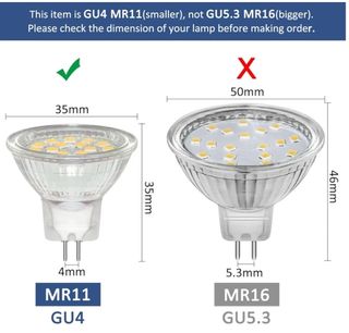 6 Bombillas led MR11 3W GU4