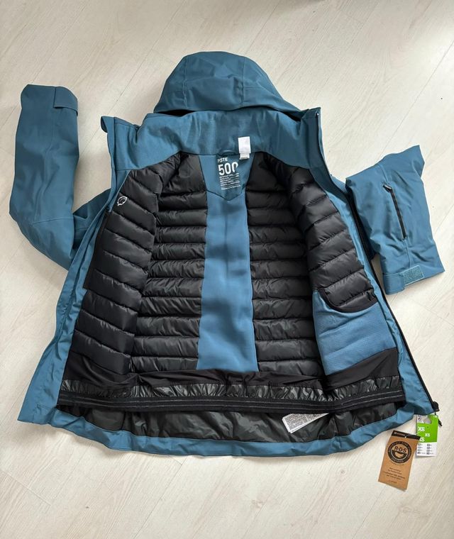 Chaqueta de esquí Wedze Piste 500 Azul petroleo