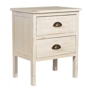 Charme Shabby Chic: Comodino in Legno di Paulonia 