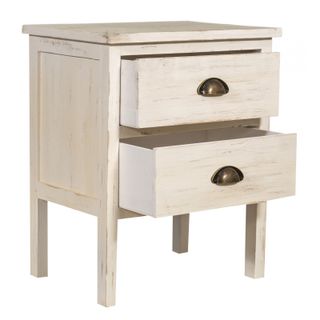 Charme Shabby Chic: Comodino in Legno di Paulonia 