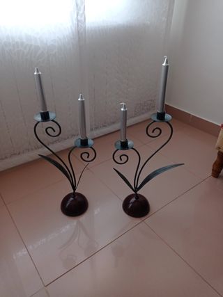 Dos candelabros muy originales