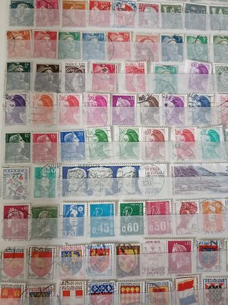 LOTES 100 SELLOS ANTIGUOS FRANCIA