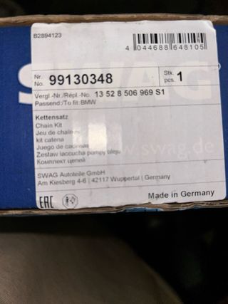 Kit cadena bmw 320d e46