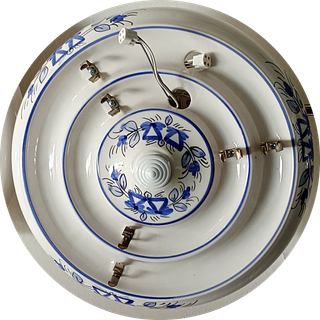 Lámpara techo cerámica (para 2 fluorescentes)