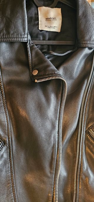 Cazadora piel negra perfect