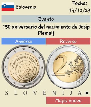 Moneda conmemorativa de 2 euros Eslovenia 2023