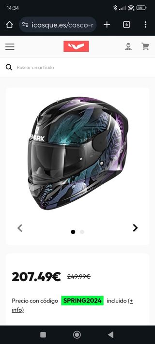 Casco Shark D-skual 2 Shigan Violeta 