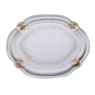Set di Due Vassoi Fiorentini in Legno Decorato - S