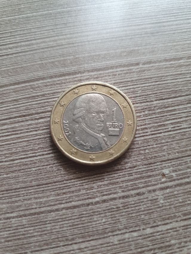 Moneda  1 Euro Mozart 2002