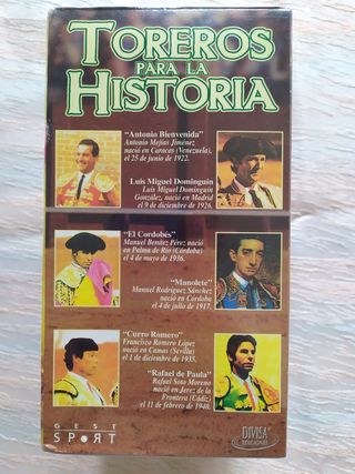 5 CINTAS  VHS  TOREROS
