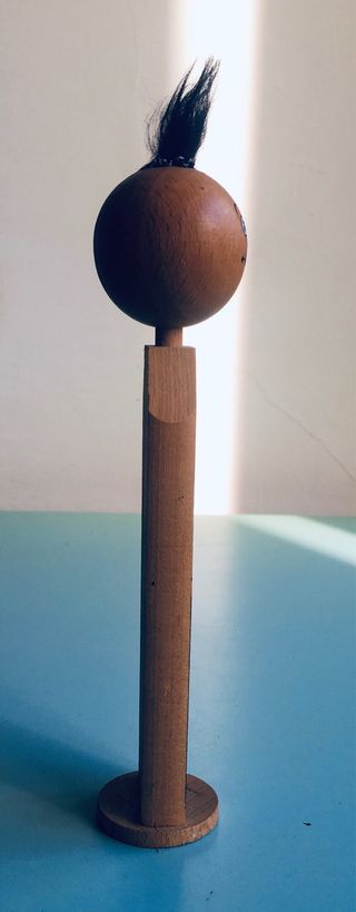Ometto legno 1970 tipo kokeshi