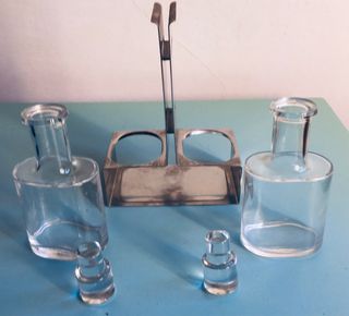 Olio aceto Alessi 1960 acciaio vetro