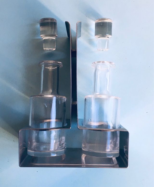 Olio aceto Alessi 1960 acciaio vetro