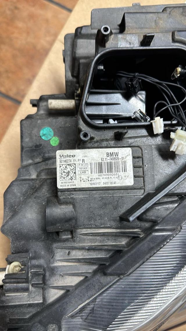 Faro derecho BMW F30 SERIE 3 GT