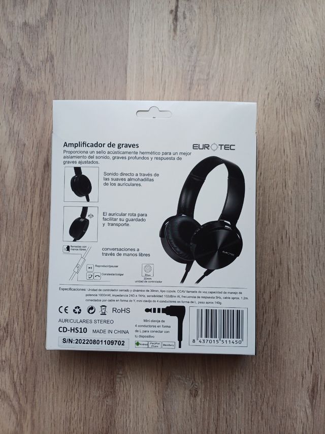 Auriculares Stereo Eurotec