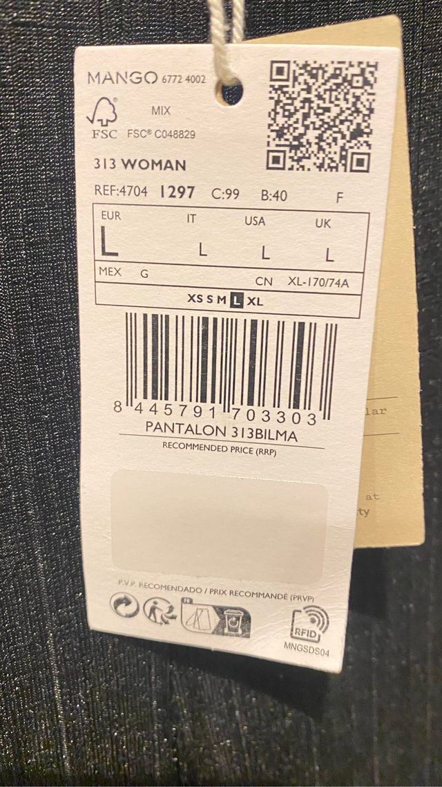 PANTALON NEGRO MUY ELEGANTE Y MUY COMODO