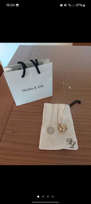 Colgante dorado Bimba&Lola
