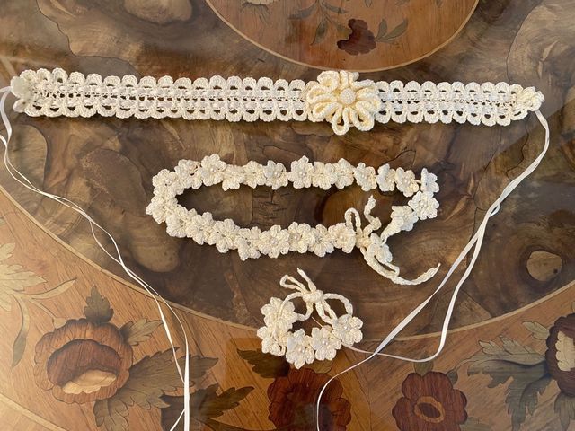 Cinturon, cinta para cabello y pulsera