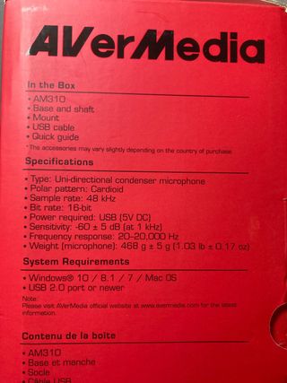 Microfono unidireccional Avermedia