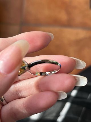 Anillo de moissanita amarillo limón 2Ct y plata