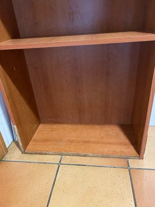 Estanteria de madera color roble