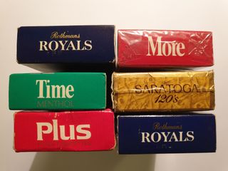 LOTTO 6 RARI PACCHETTI SIGARETTE 120S VINTAGE