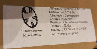 Plato Specialites VENTO-K 9/10V BCD 135/74mm, 42d.