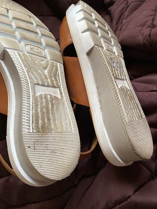 Sandalias camper, de piel color marron