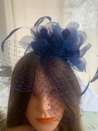 Tocado azulon artesanal, NUEVO