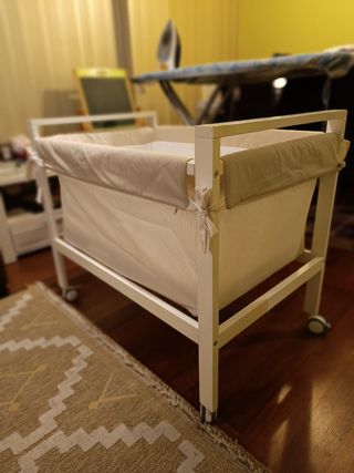Minicuna bebe con colchón + cubrecolchón