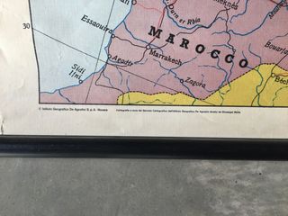 mappa Europa fisica politica vintage 1988