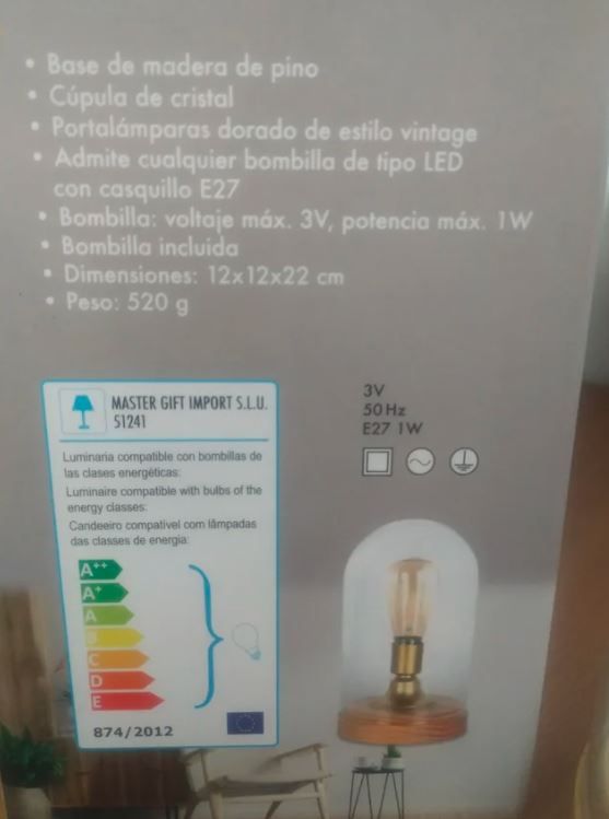 ✅Lámpara Cristal NUEVA