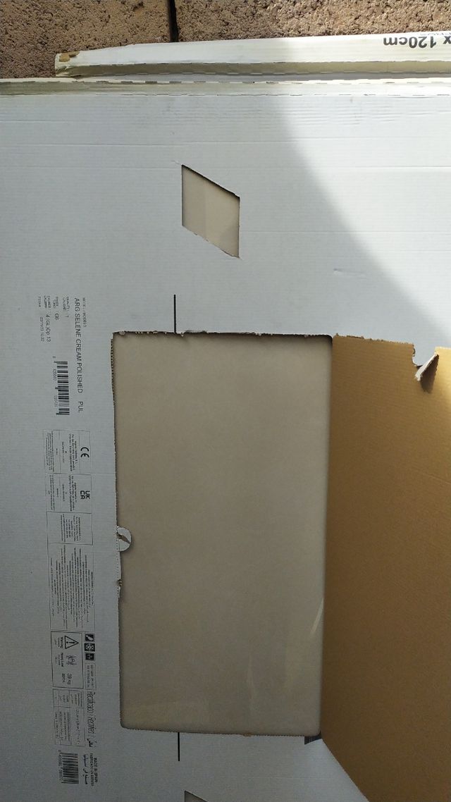 Azulejos crema  1'20x1'20 rect.pul.