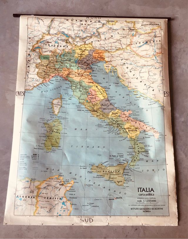 Italia! Grande MappA fisica politica 1984