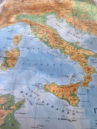 Italia! Grande MappA fisica politica 1984