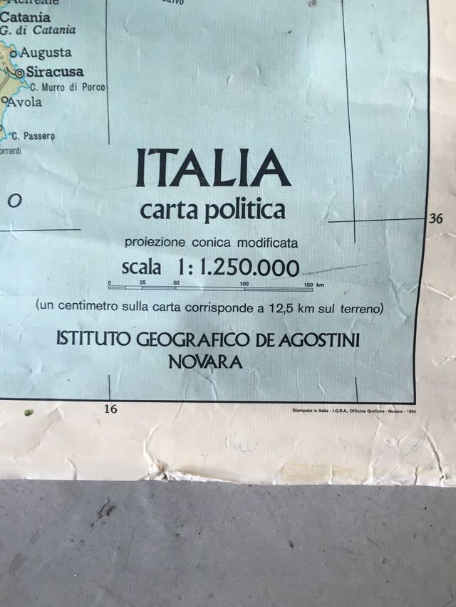 Italia! Grande MappA fisica politica 1984