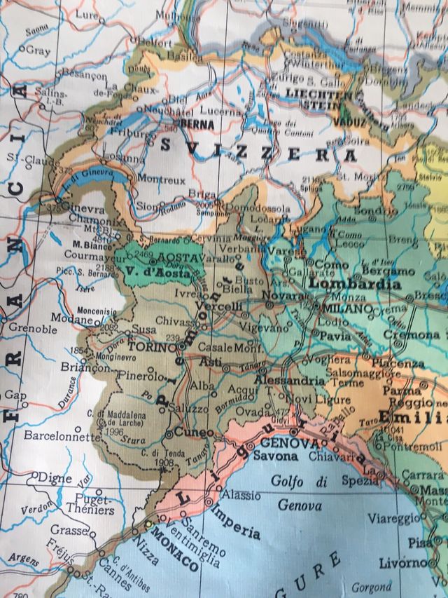 Italia! Grande MappA fisica politica 1984